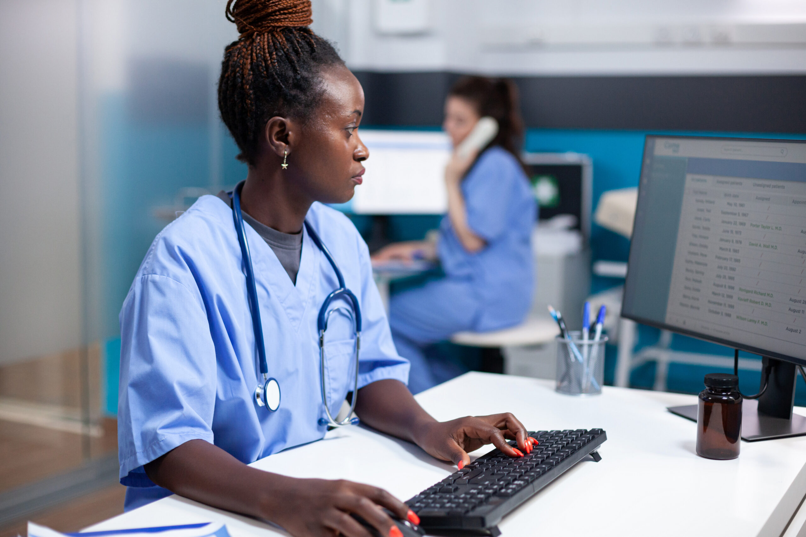 Healthcare professional studying online CME and CNE programs with focus on cost and time commitment